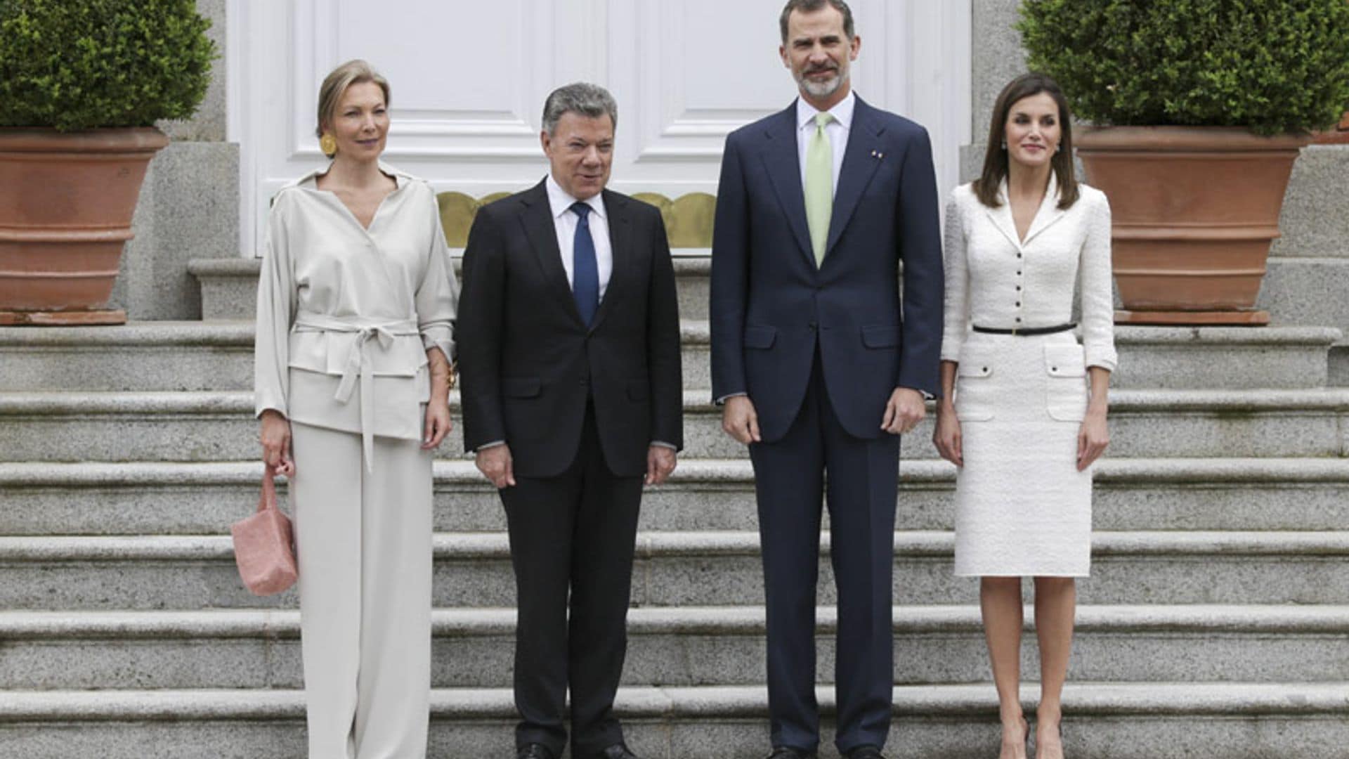 Los Reyes ofrecen un almuerzo al presidente de Colombia y su mujer como cierre a su gira europea