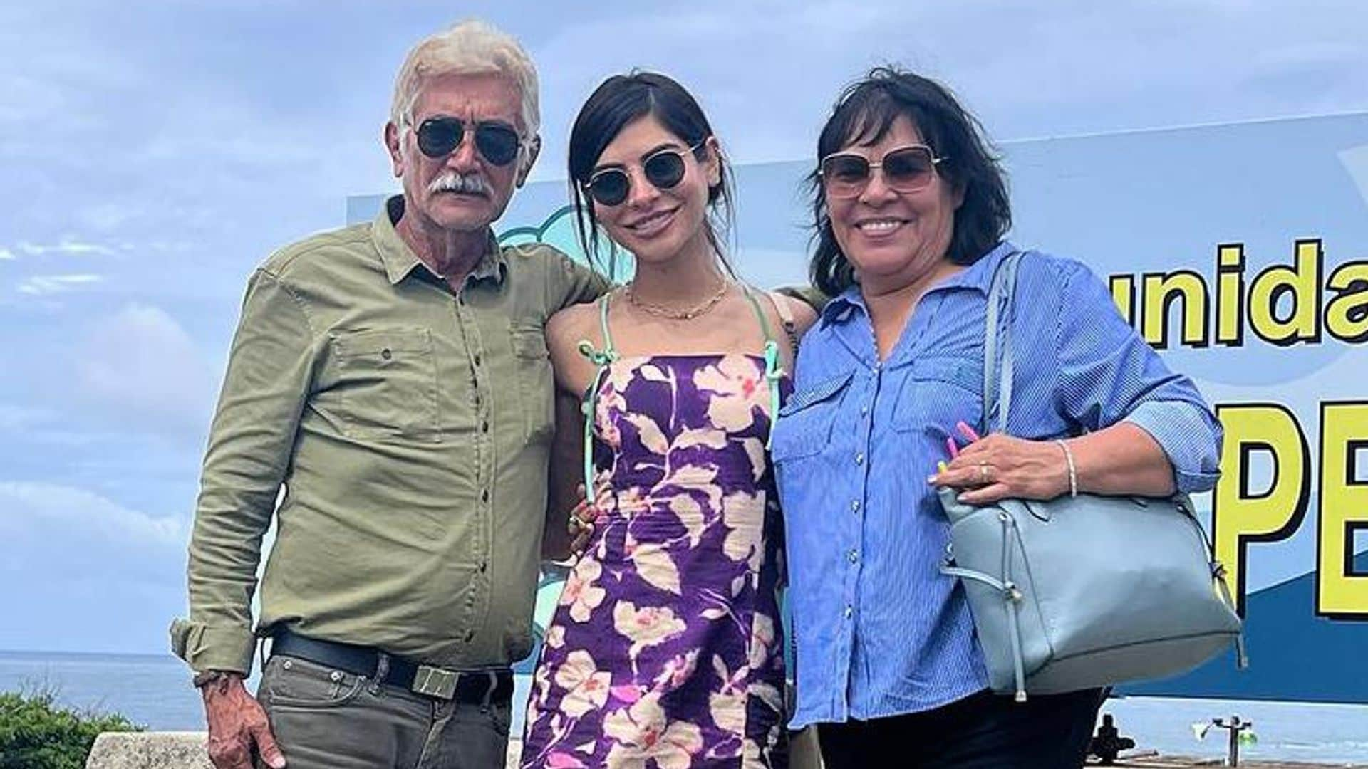 Feliz en Puerto Rico, Alejandra Espinoza festeja un año más de vida de su papá