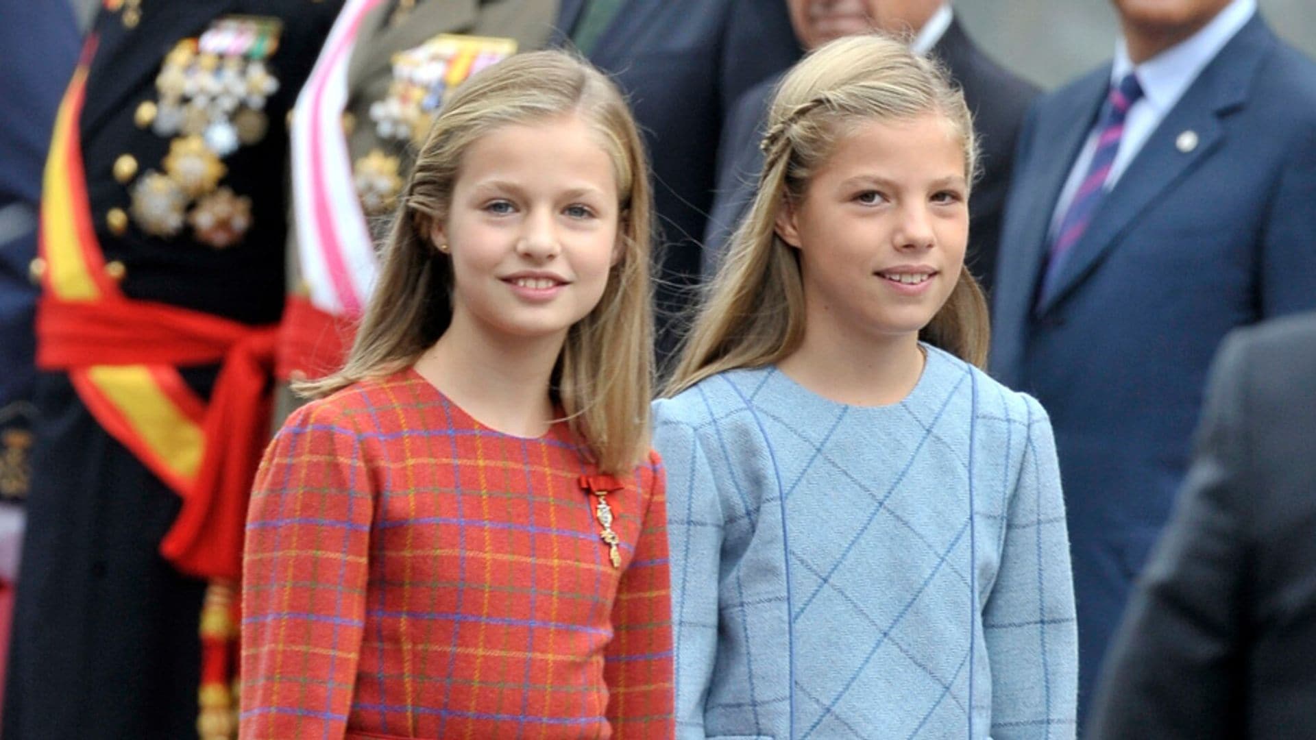 Las princesas españolas asistieron al quinto aniversario de la coronación de su padre