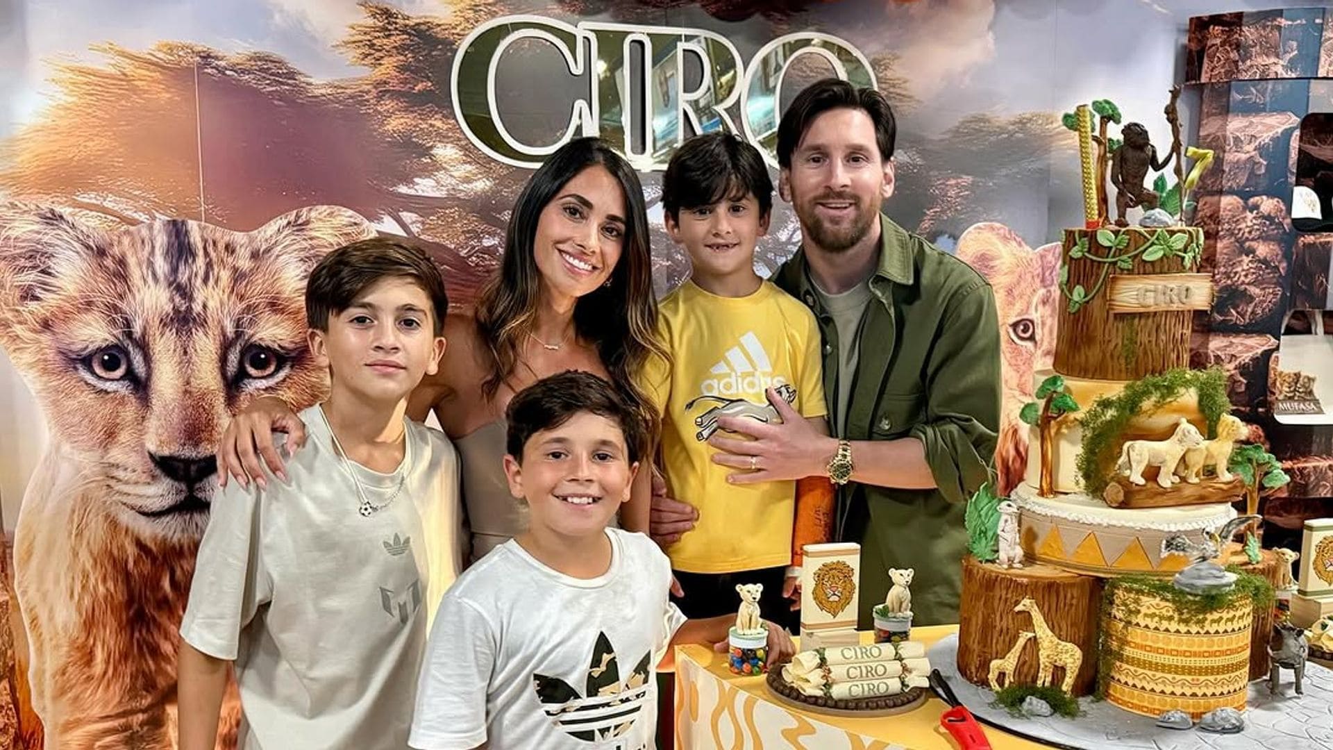 Así han celebrado Leo Messi y Antonela el cumpleaños de su hijo Ciro al estilo de 'El rey león'