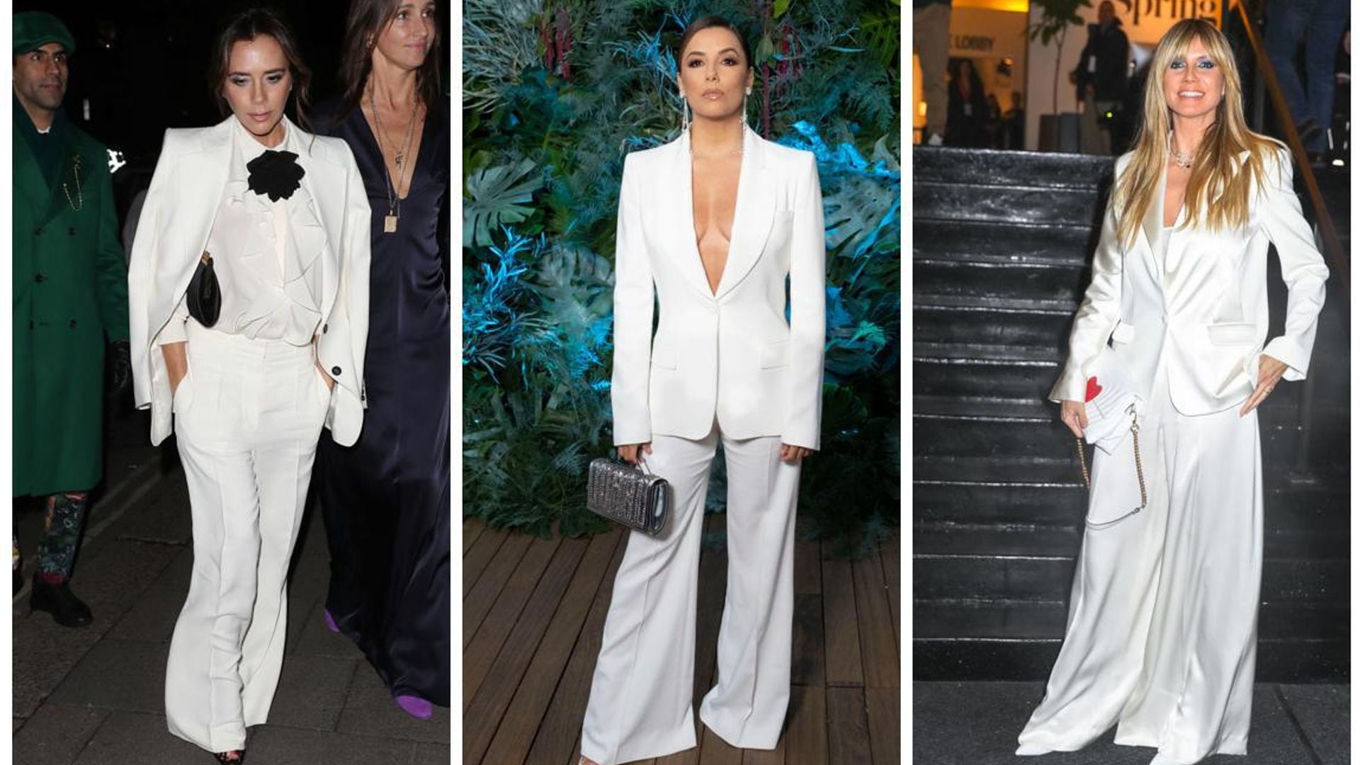 Eva Longoria, Victoria Beckham y otras estrellas que han impactado con ‘power suits’ blancos