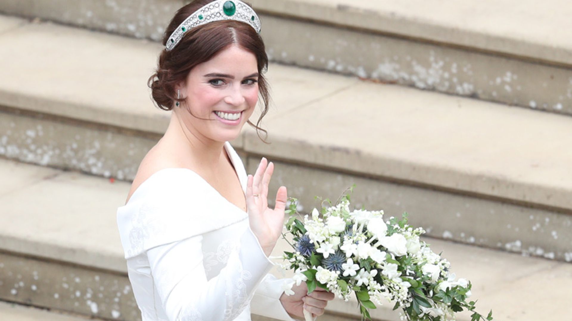 Eugenia de York rompe la tradición eligiendo una tiara centenaria de diamantes y esmeraldas