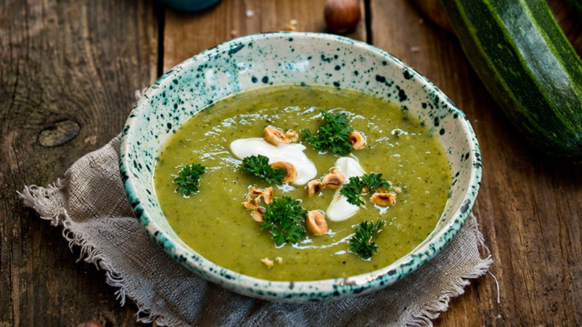 Crema de calabacín fácil con queso fresco