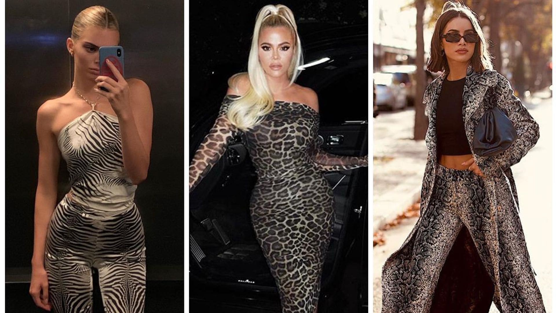 kendall jenner khlo kardashian y camila cabello en animal print outfits