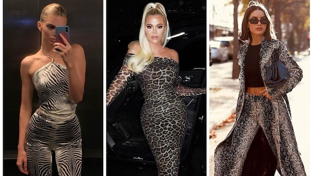 kendall jenner khlo kardashian y camila cabello en animal print outfits