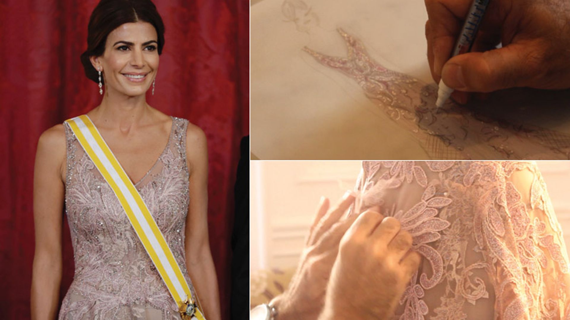 En vídeo: así se creó el vestido de gala de Juliana Awada… ¡con guiño español!