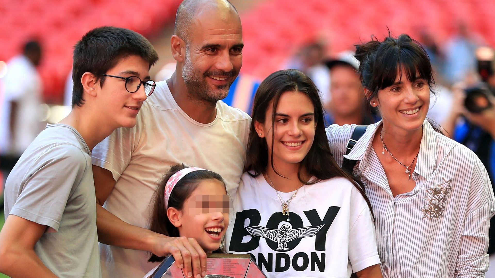 josep guardiola con su familia