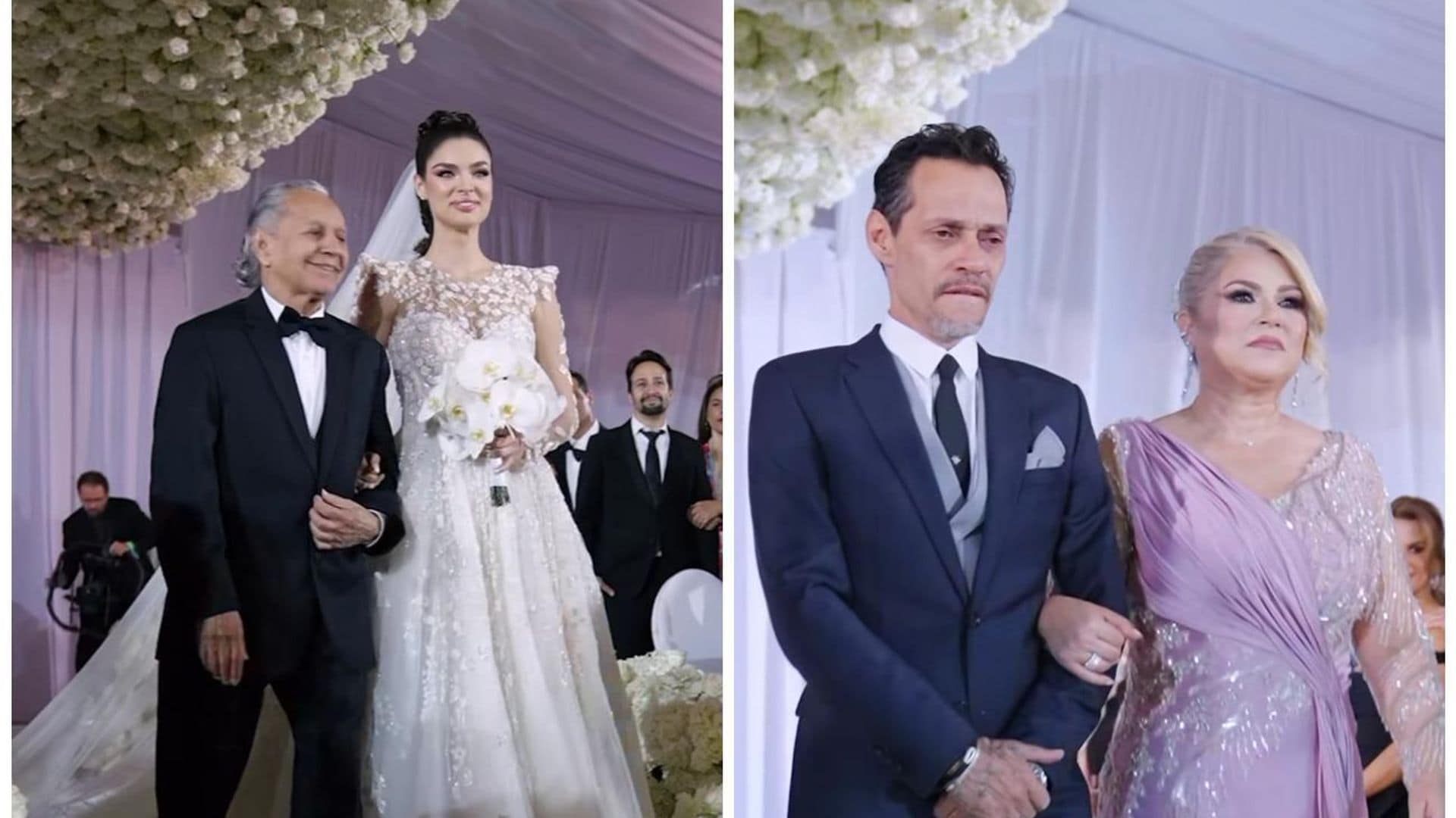 Los momentos más tiernos de la boda de Marc Anthony y Nadia Ferreira