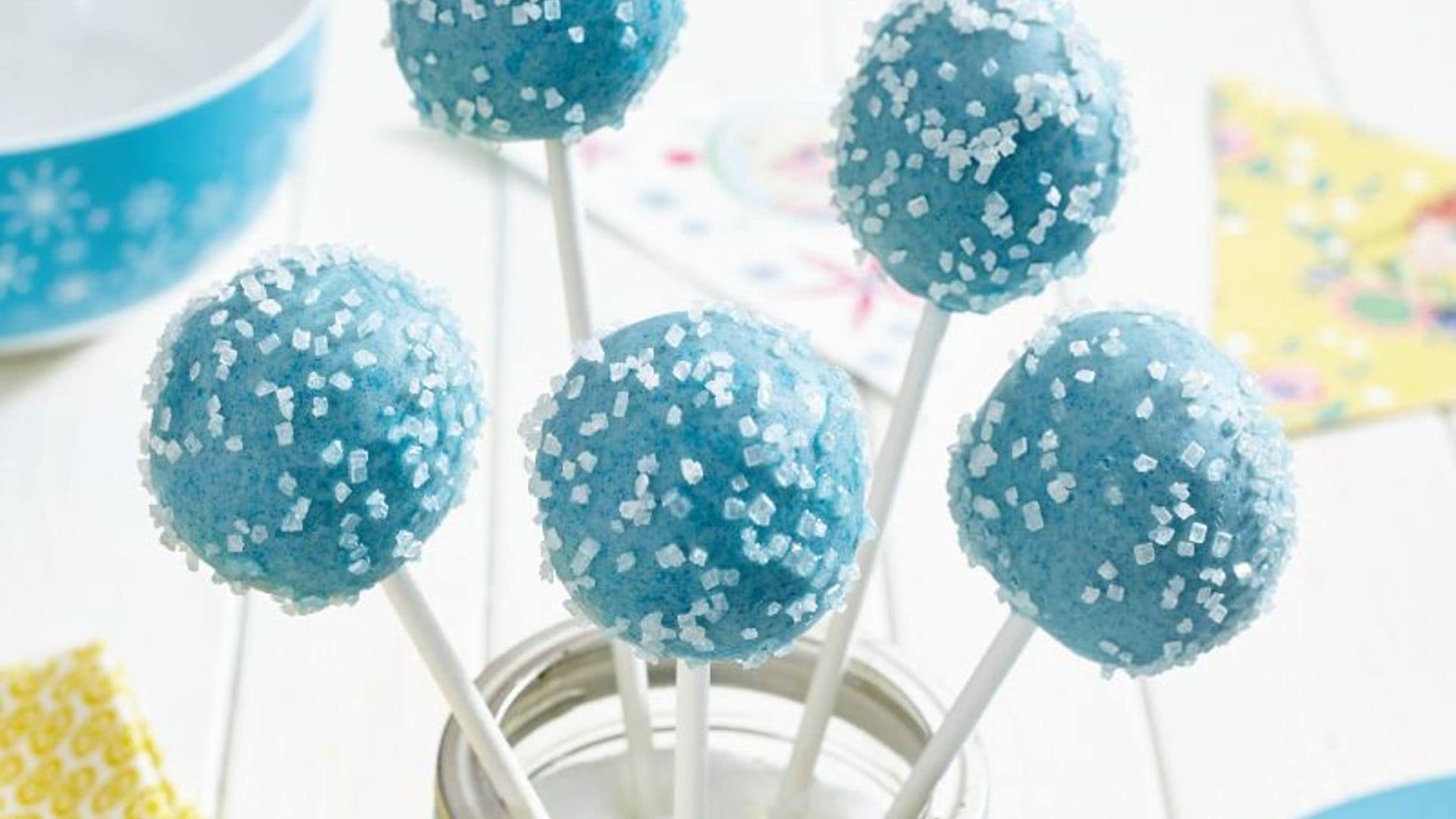 'Cake pops' azules de Frozen