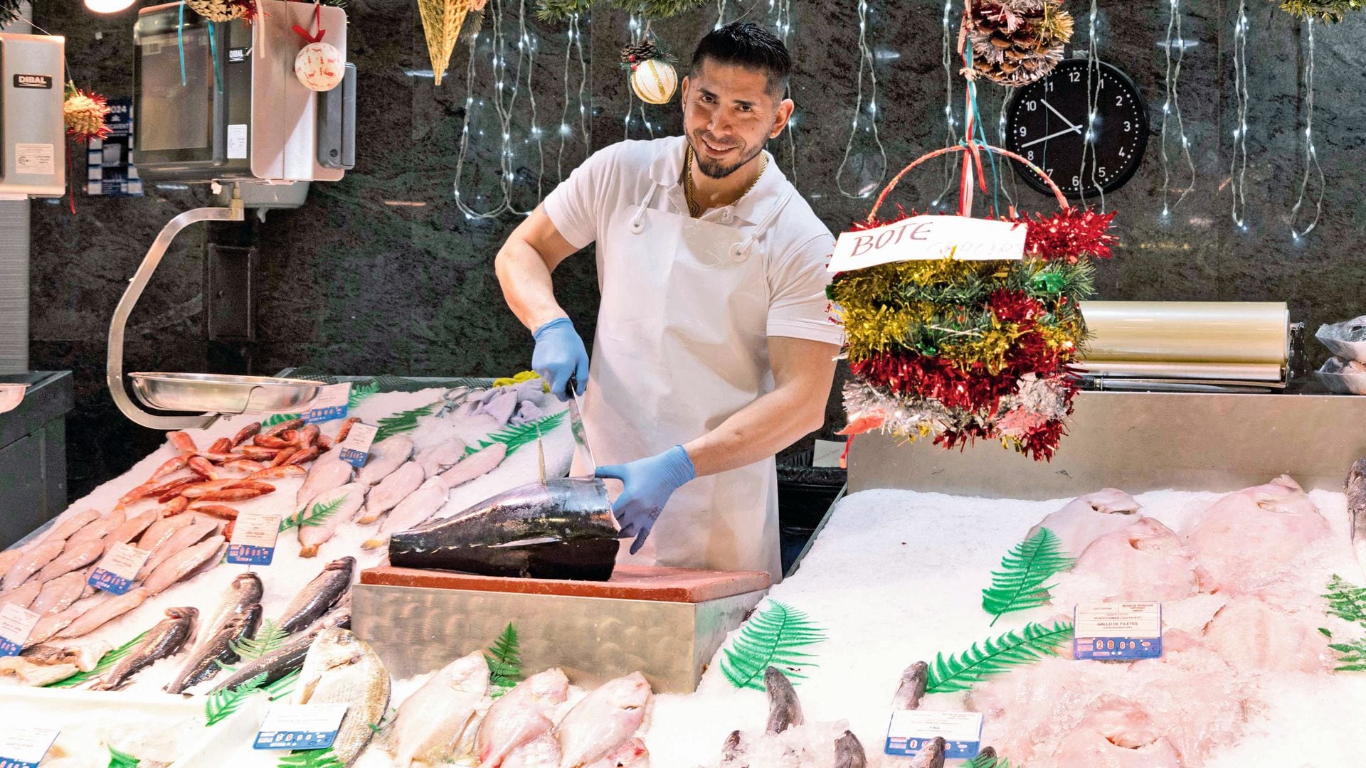 Pescadería Las Conchas del Mar, una de las más veteranas Mercado de Chamartín