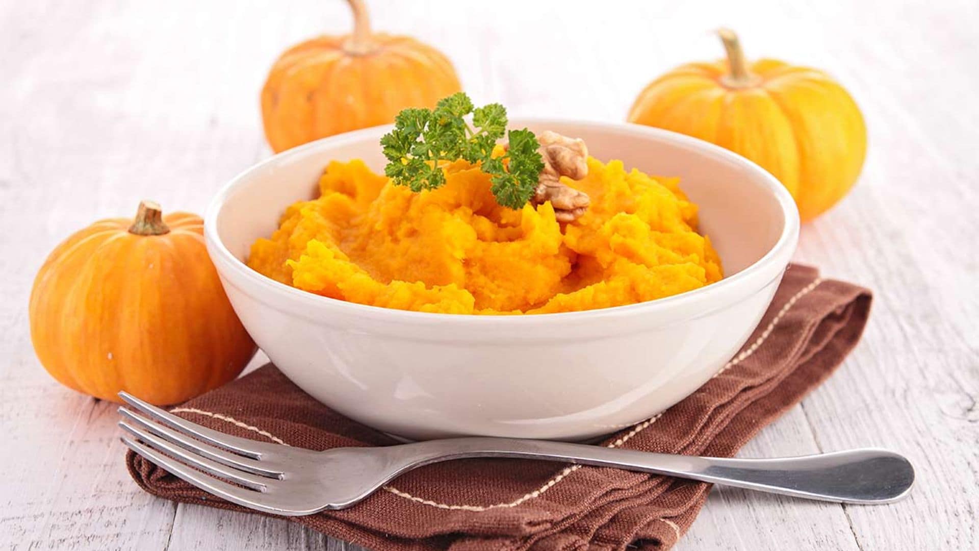 Puré de calabaza especiado con nueces