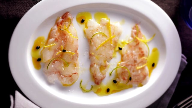 carpaccio langostinos