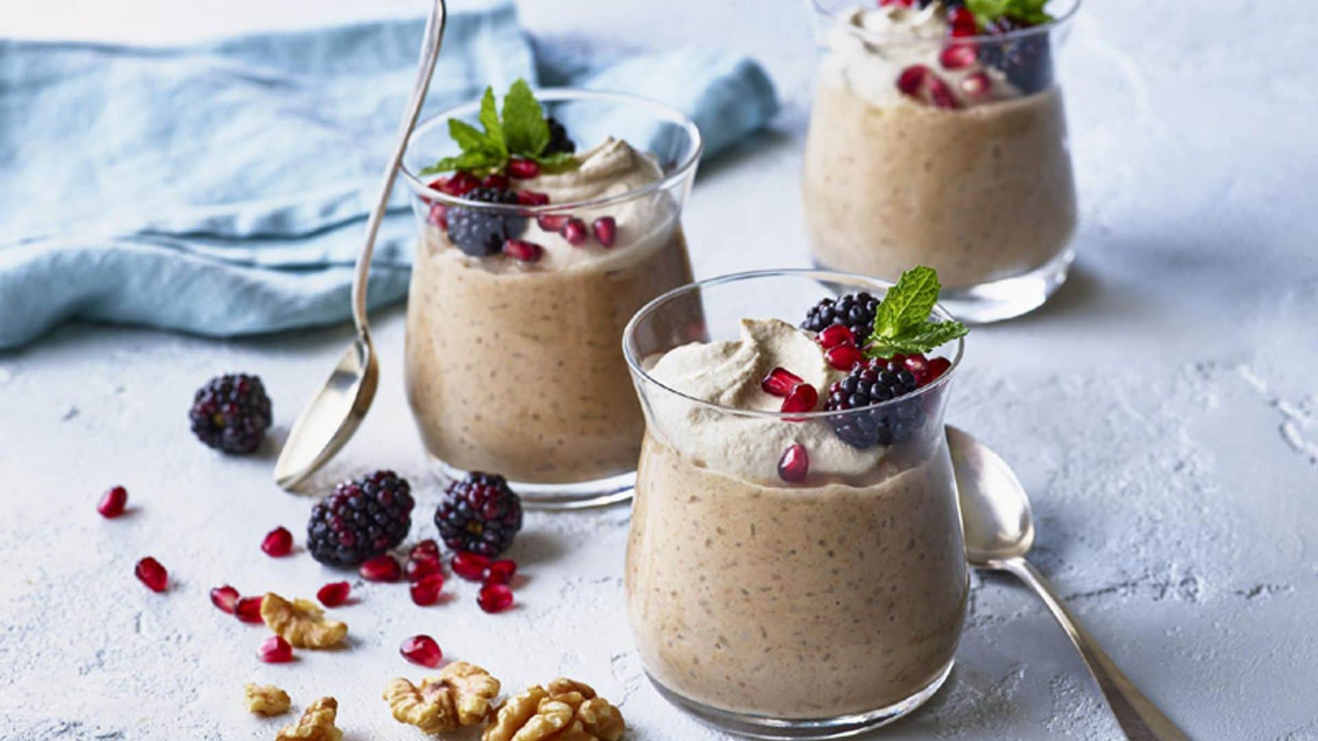 Arroz con leche de nueces