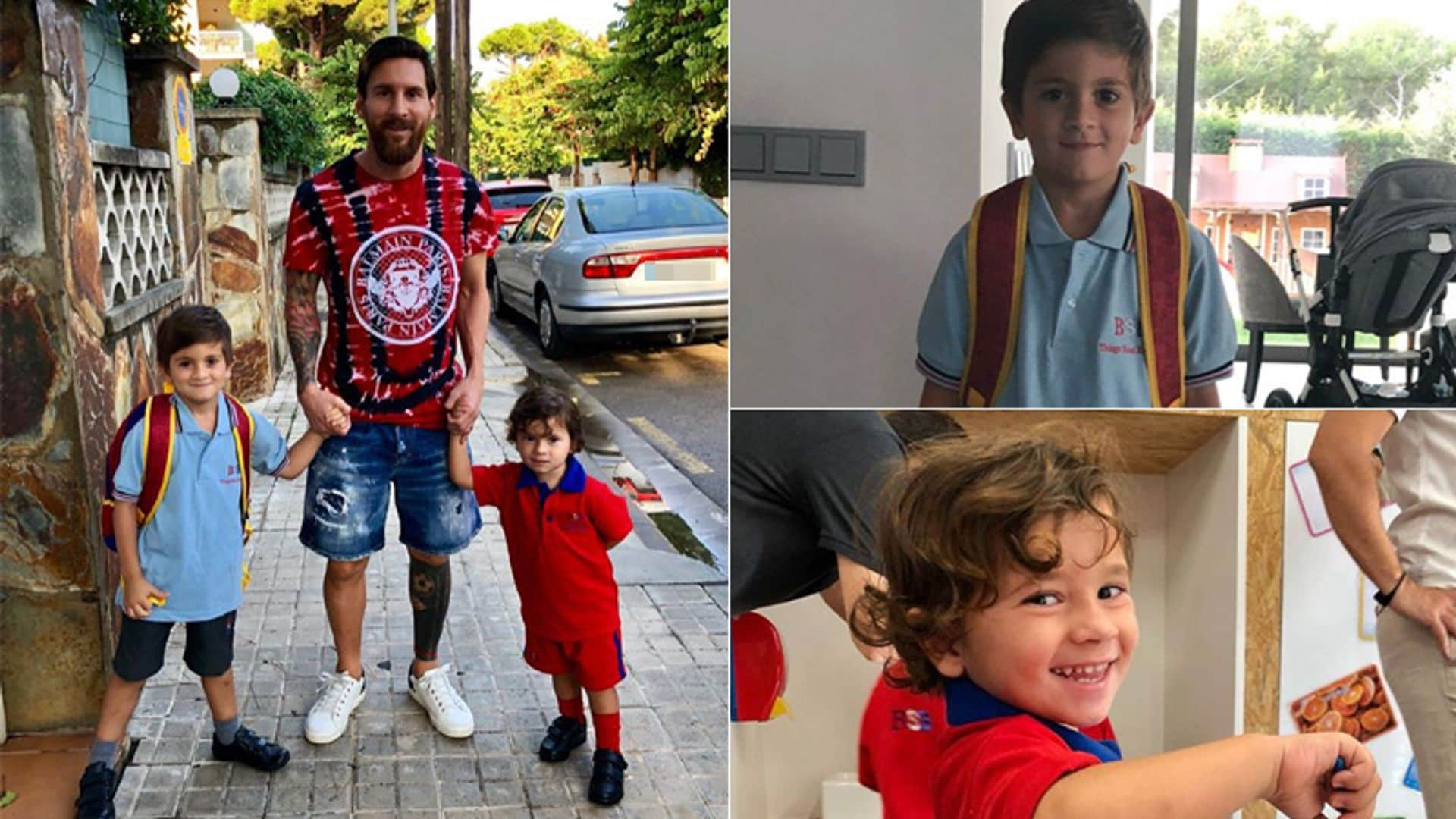 Leo Messi comparte la vuelta al cole de sus hijos Thiago y Mateo