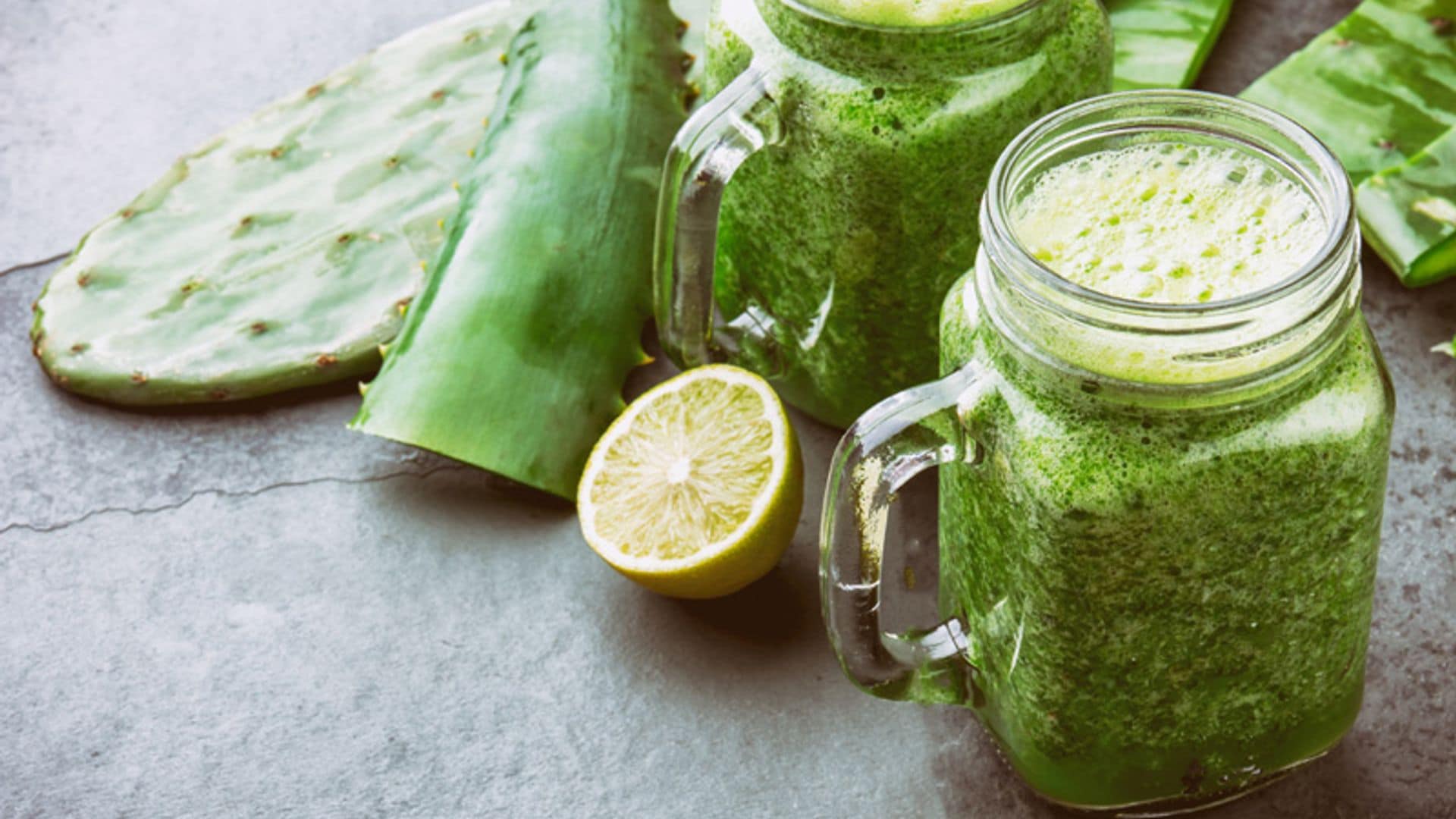 'Smoothie' de nopal, aloe vera y limón