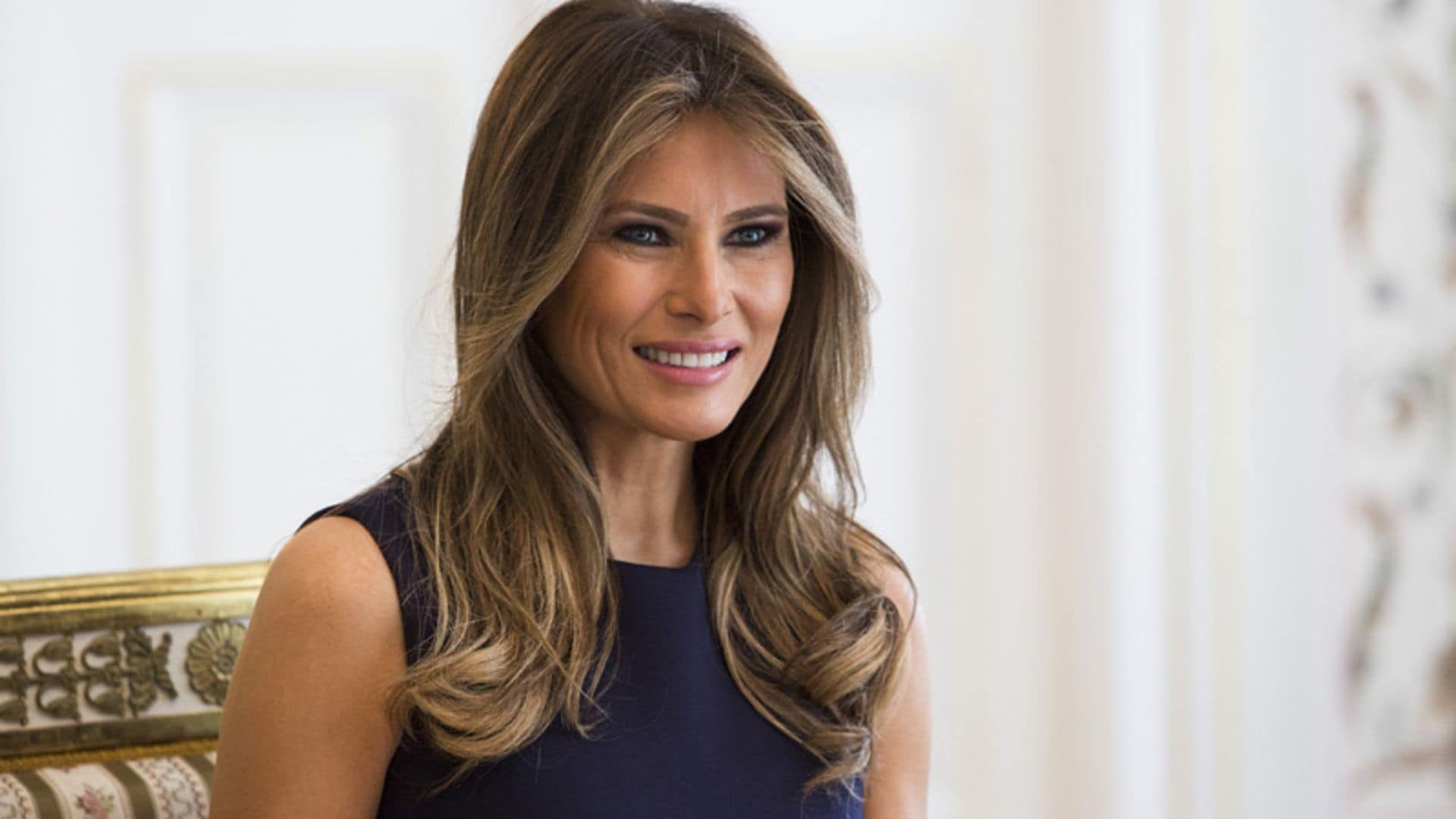 La apuesta de Melania Trump por el diseño español y su impactante vestido de Delpozo