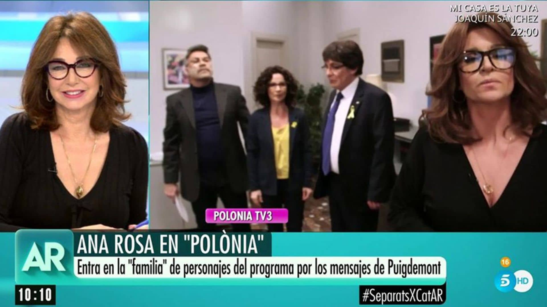 Ana Rosa Quintana cara a cara con su doble, ¿cómo ha reaccionado a esta imitación?