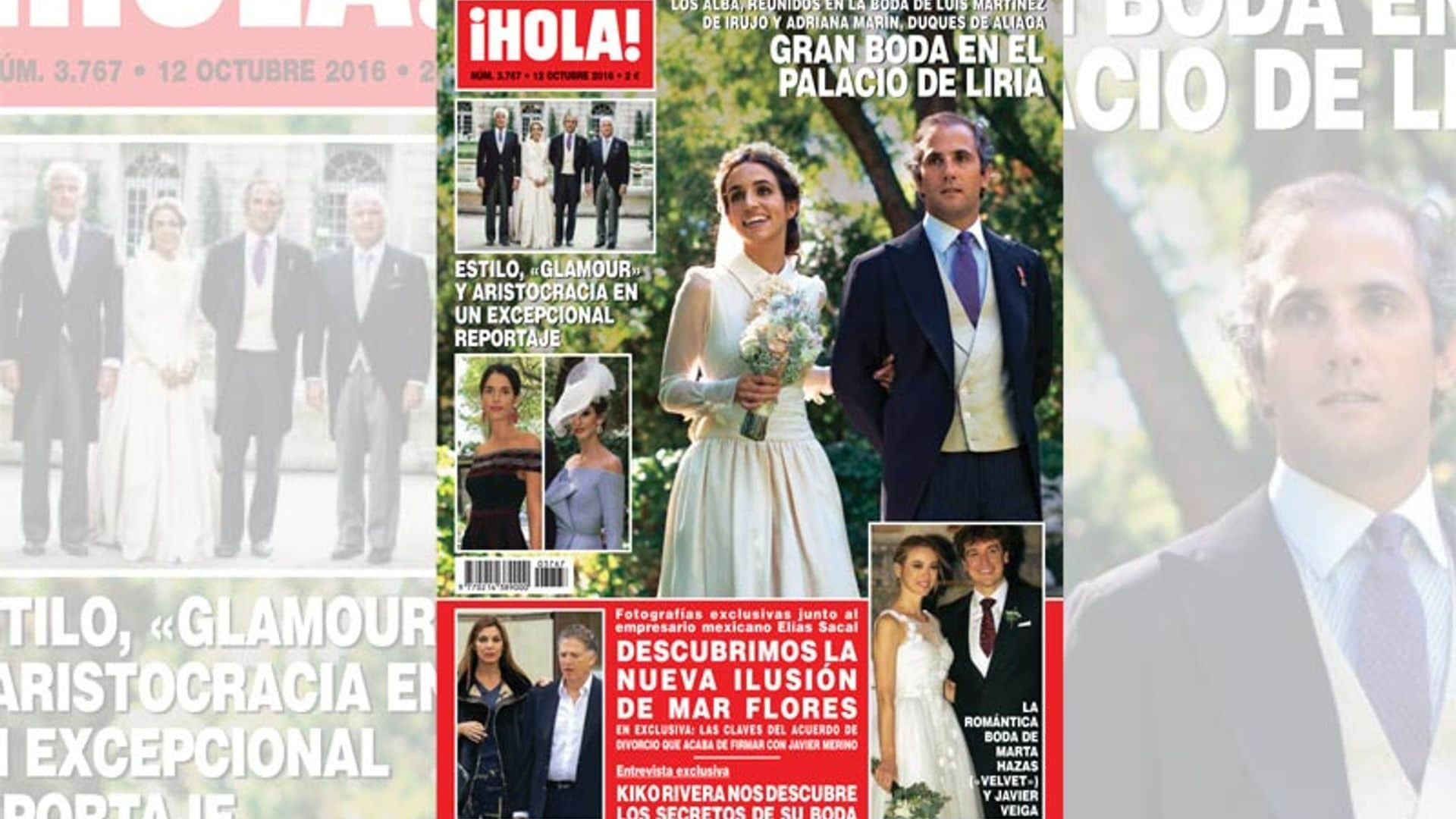 En ¡HOLA!, los Alba se reúnen en la gran boda de Luis Martínez de Irujo y Adriana Marín en el Palacio de Liria