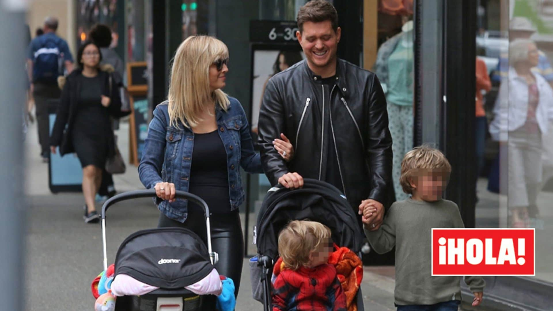 EXCLUSIVA: El primer paseo de Michael Bublé y Luisana Lopilato como familia numerosa