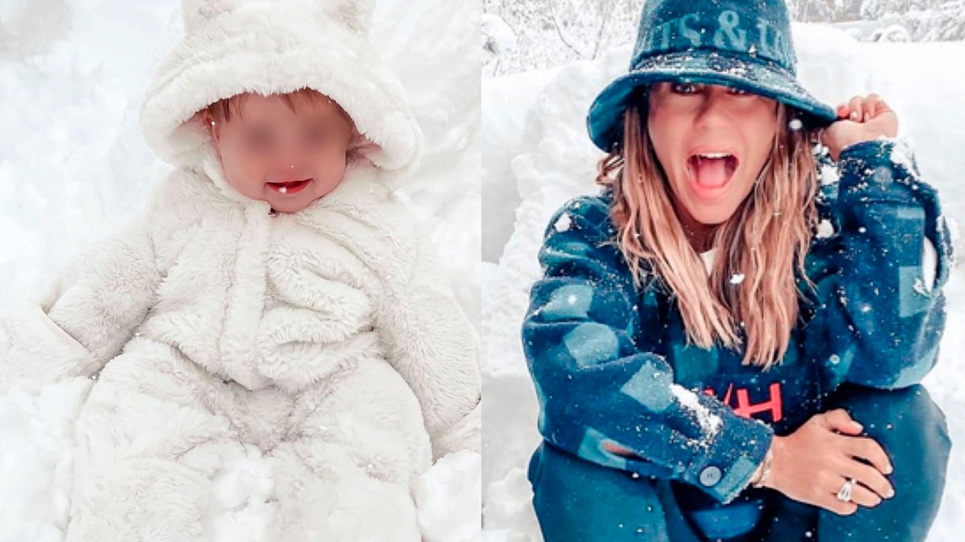 ¡Como un osito viendo caer la nieve! Así disfruta la niña de Elena Tablada de su 'primera vez'