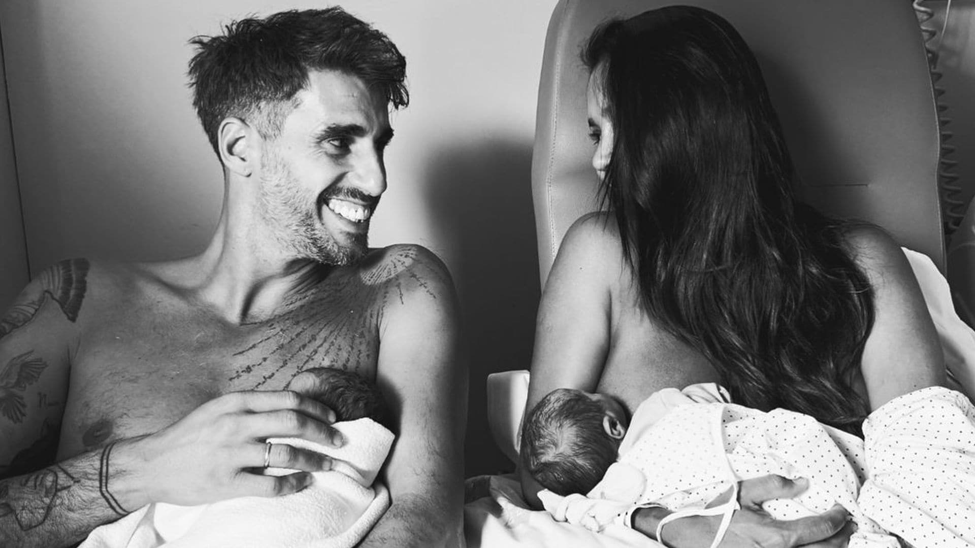 El futbolista Javi Martínez, padre por partida doble un año después de su espectacular boda