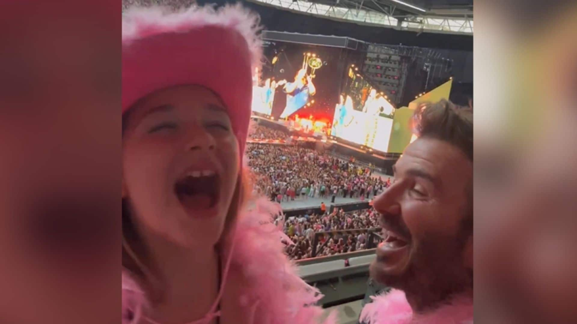 Las imágenes más tiernas de David Beckham con su hija de 11 años en el concierto de Harry Styles, ¡adorable!