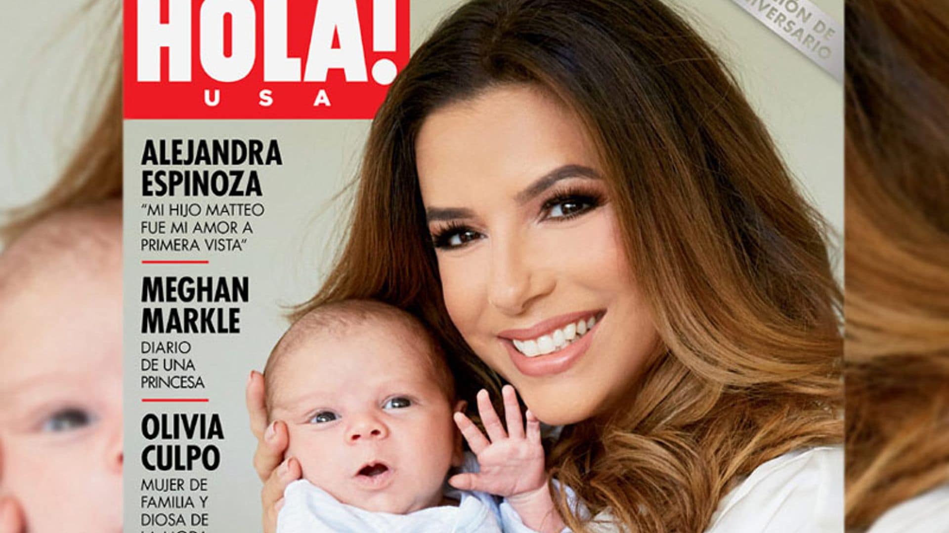 Exclusiva mundial en HOLA! USA: Eva Longoria Bastón, en casa con su bebé Santiago Enrique