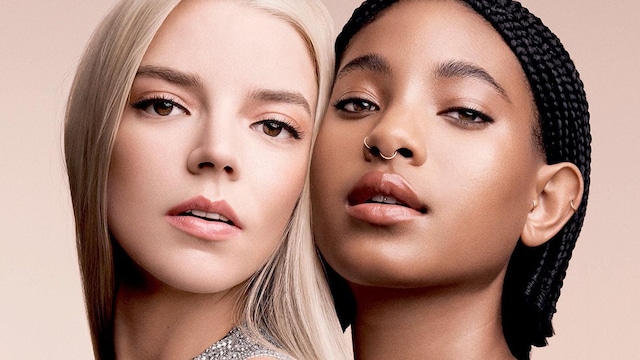 Rostros de Anya Taylor Joy y Willow Smith con maquillaje de Dior Beauty