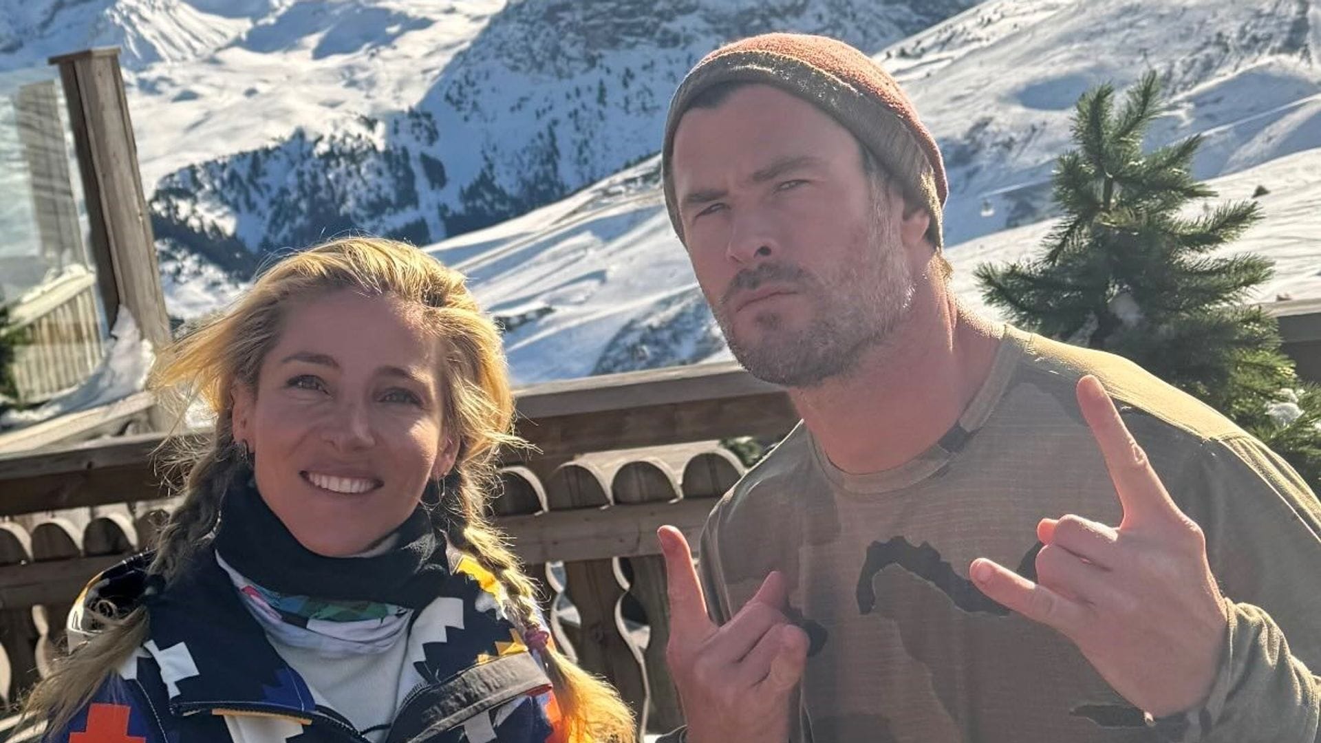 La espectacular escapada de Elsa Pataky y Chris Hemsworth con sus hijos a los Alpes