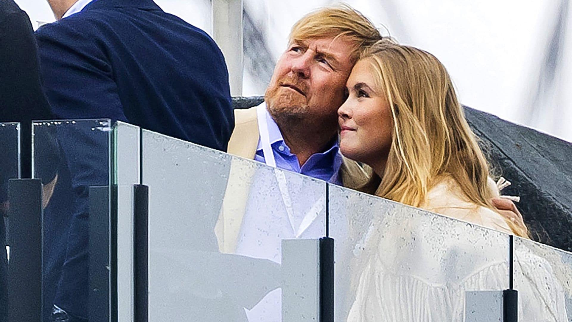 El rey Guillermo y la princesa Amalia, pura complicidad de padre e hija en el GP de Fórmula 1 de Holanda
