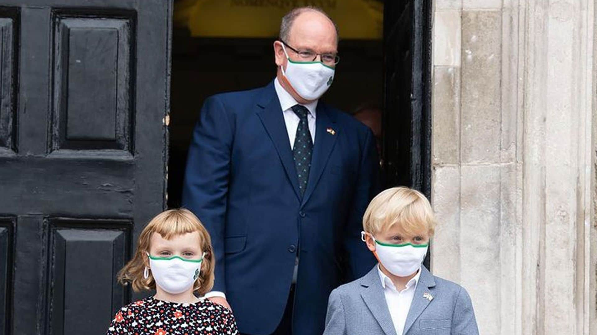 La princesa Charlene, la gran ausente en el primer día de cole de sus mellizos, Jacques y Gabriella