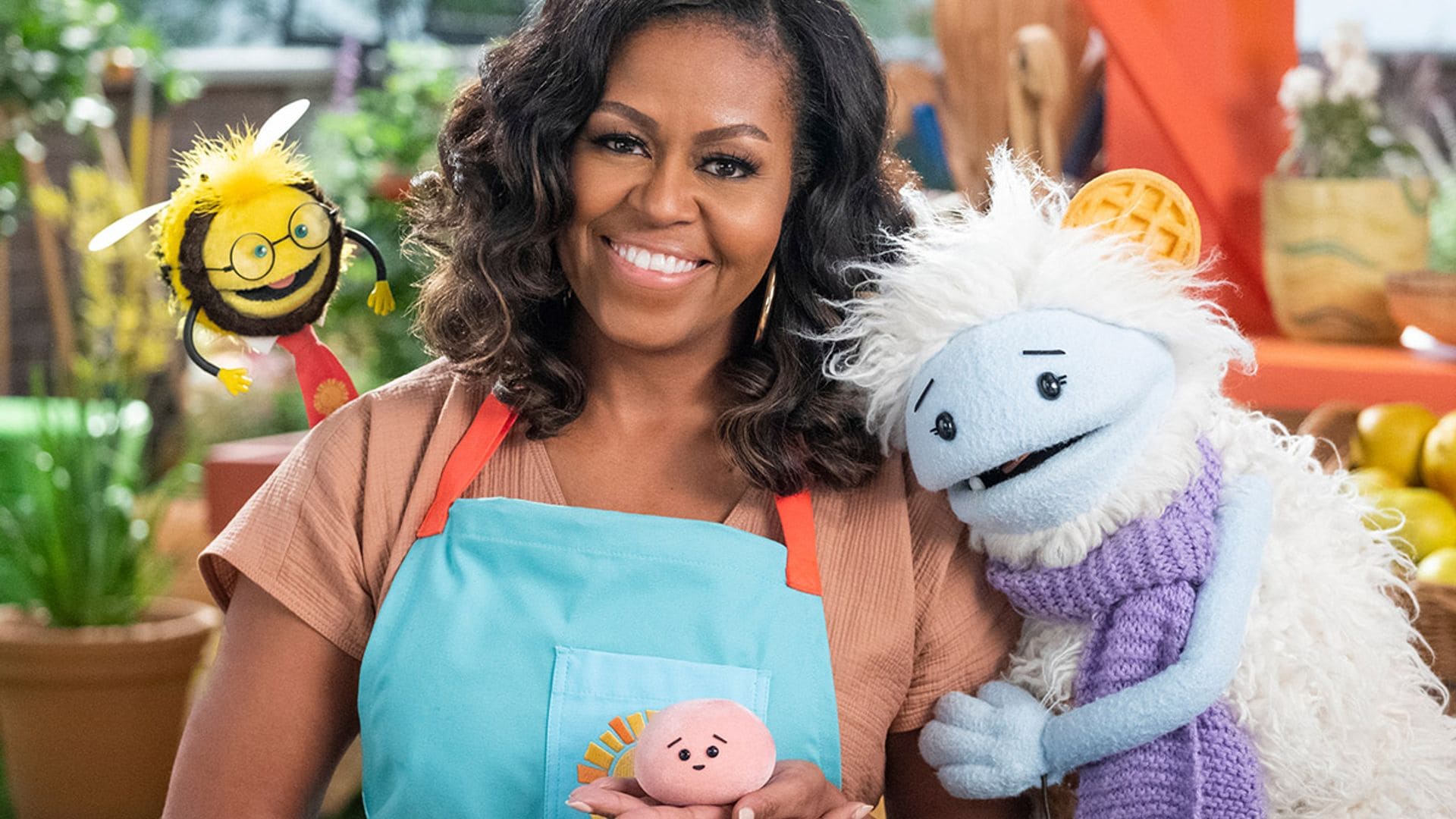 Michelle Obama y sus amigos Gofre y Mochi: protagonistas de un recetario infantil