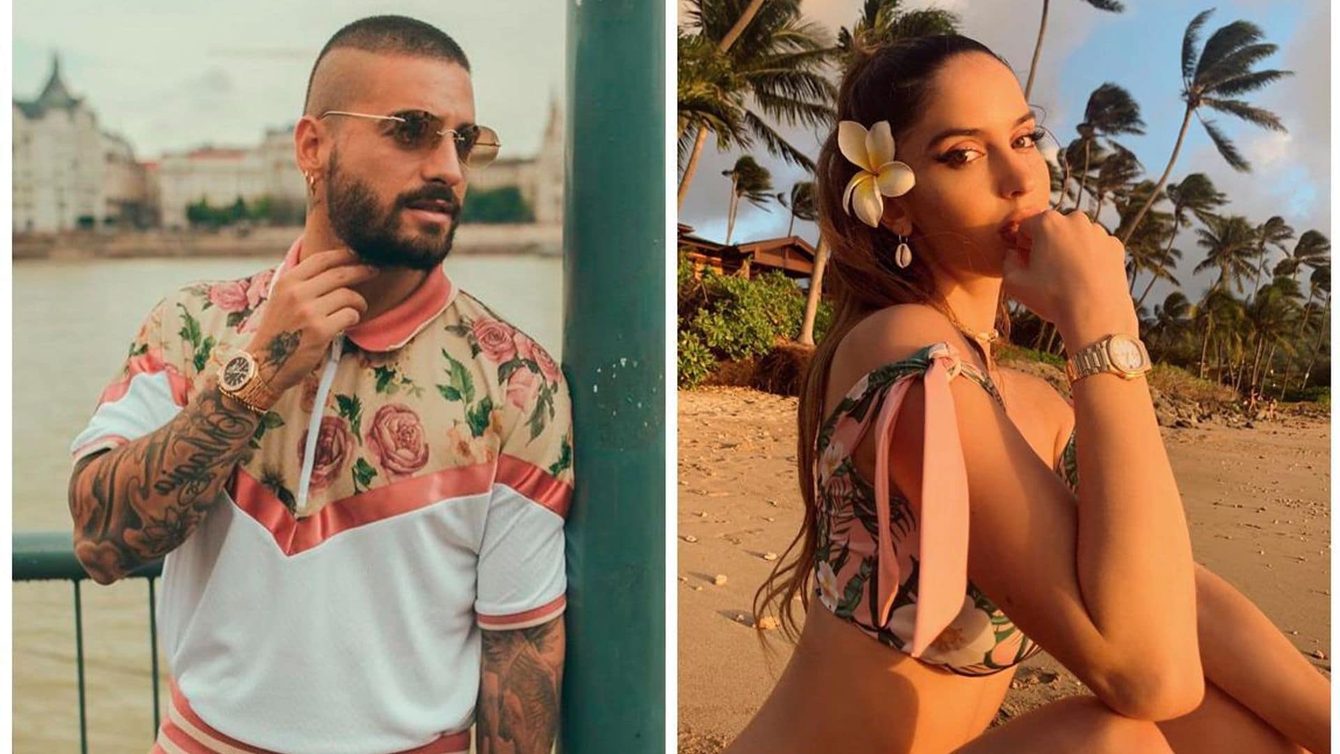 Maluma y Natalia Barulich están en Emiratos Árabes Unidos