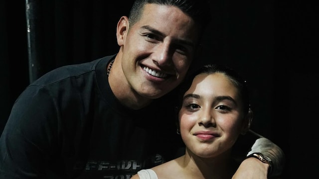 James Rodríguez y su hija Salomé.