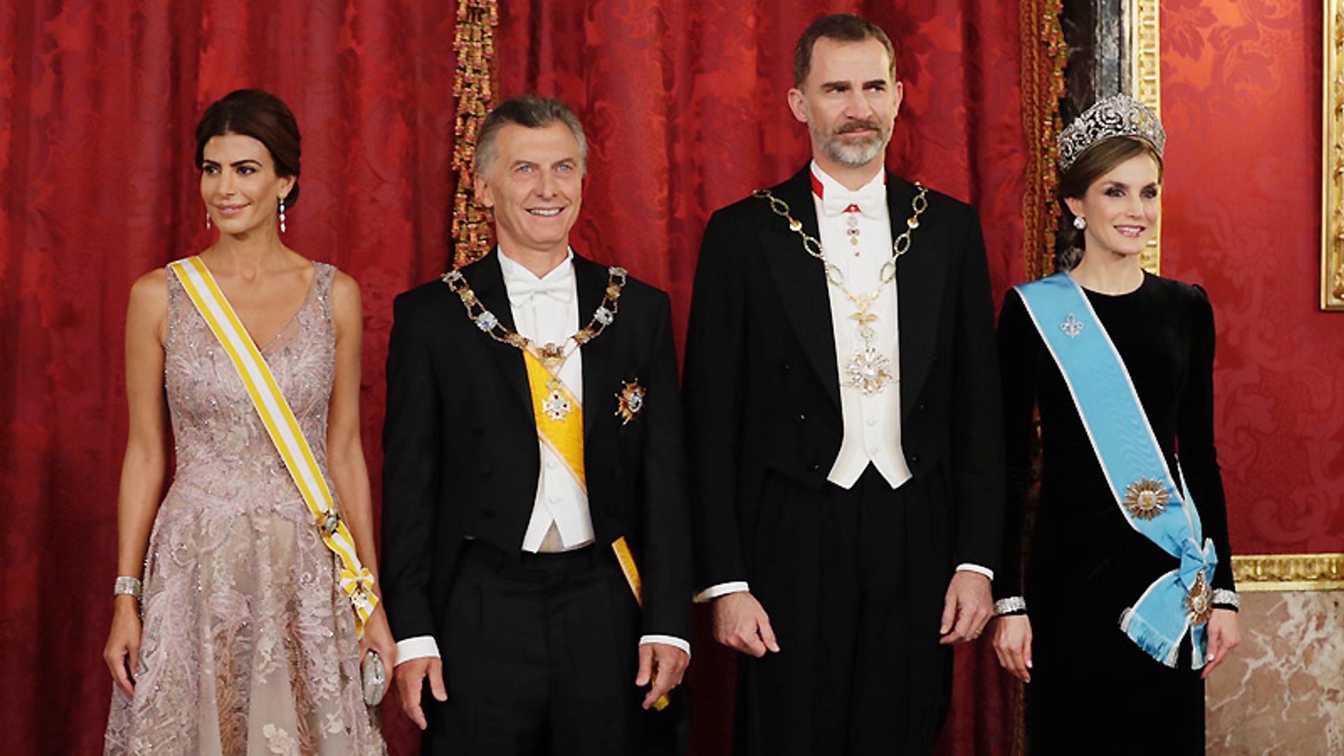 El Palacio Real se viste de gala en honor a Mauricio Macri y Juliana Awada