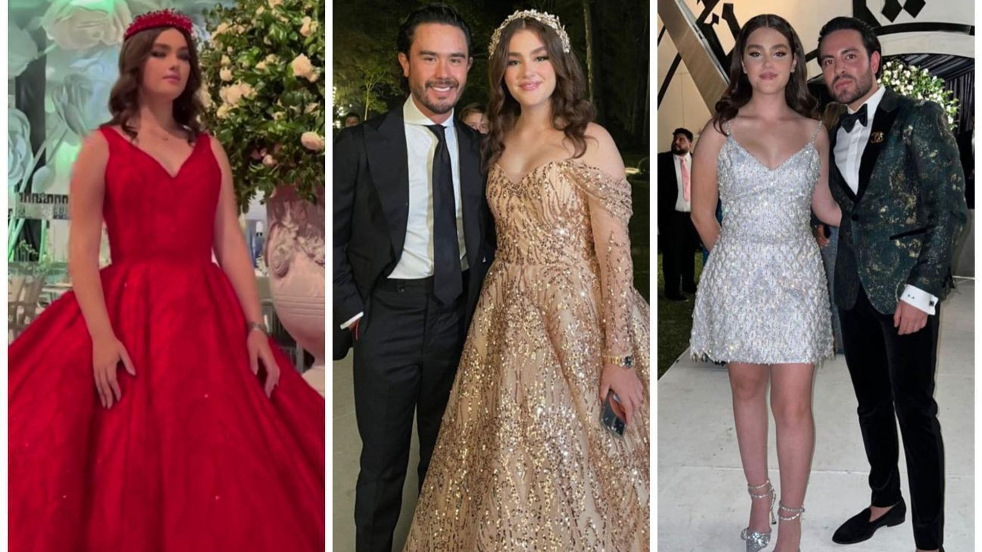 A detalle, los tres vestidos que Emily, la hija de ‘Canelo’ Álvarez, lució en su fiesta de 15 años