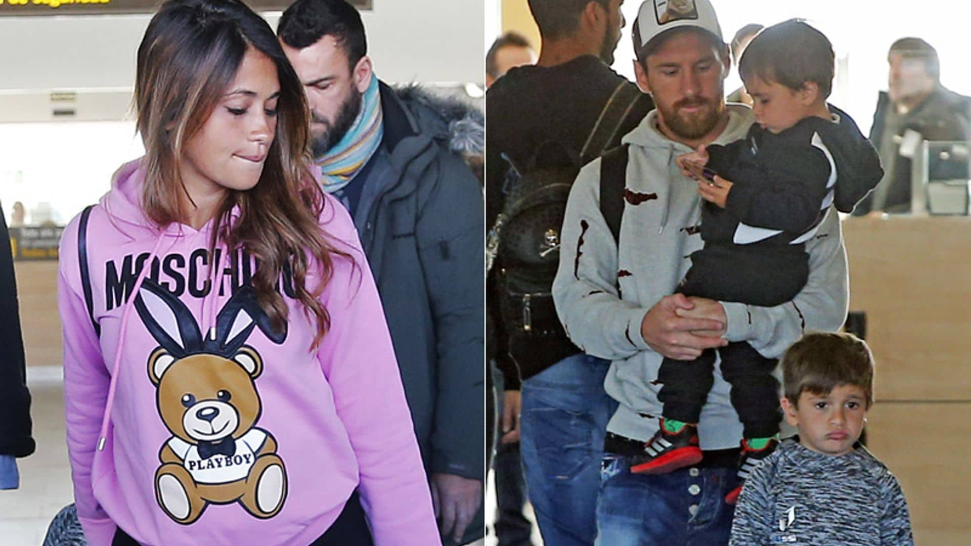 La bonita estampa familiar de Leo Messi y Antonela Roccuzzo tras acabar las vacaciones de Navidad