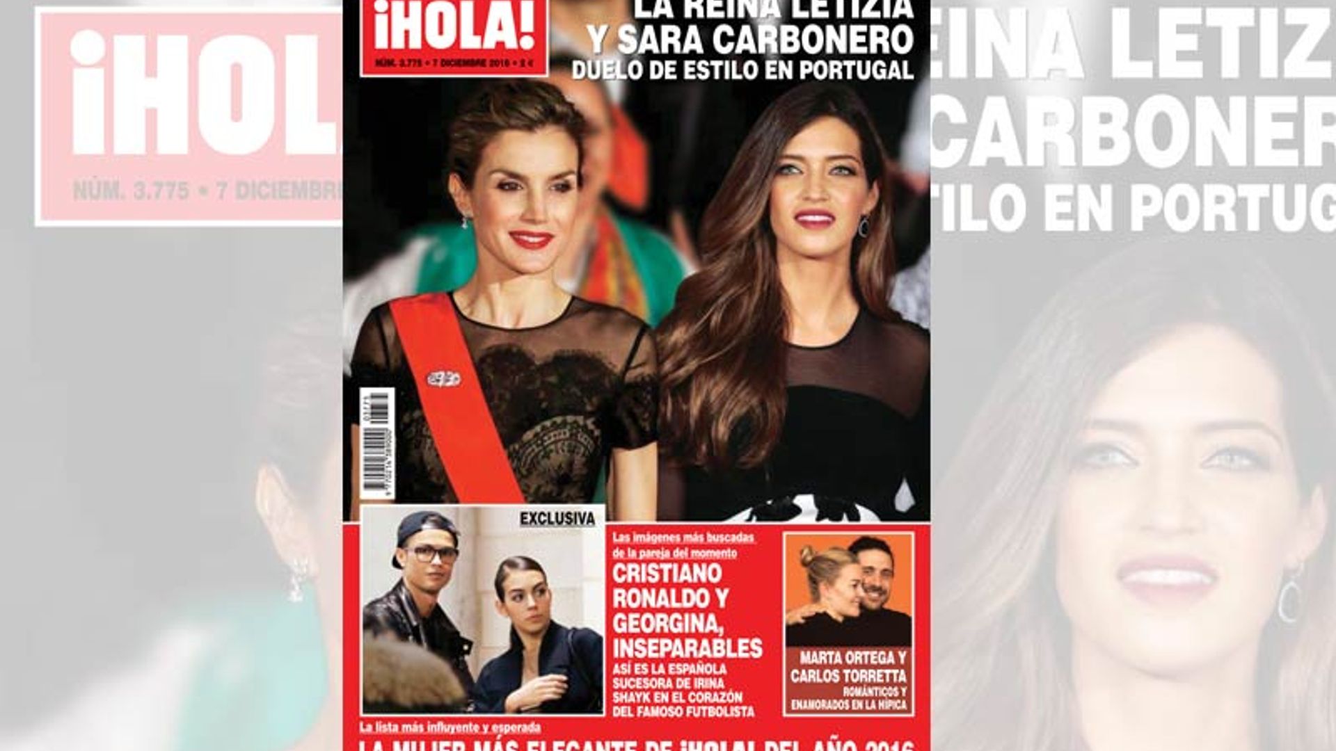 En ¡HOLA!,  el duelo de estilo de la reina Letizia y Sara Carbonero en Portugal