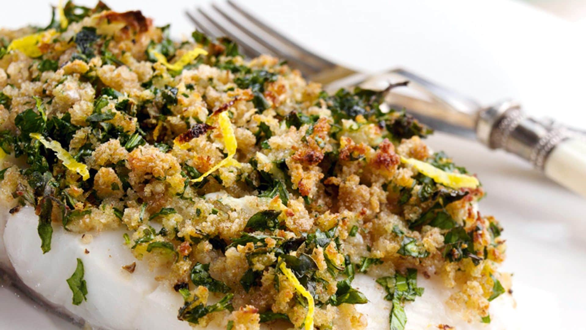 Bacalao fresco con costra de hierbas