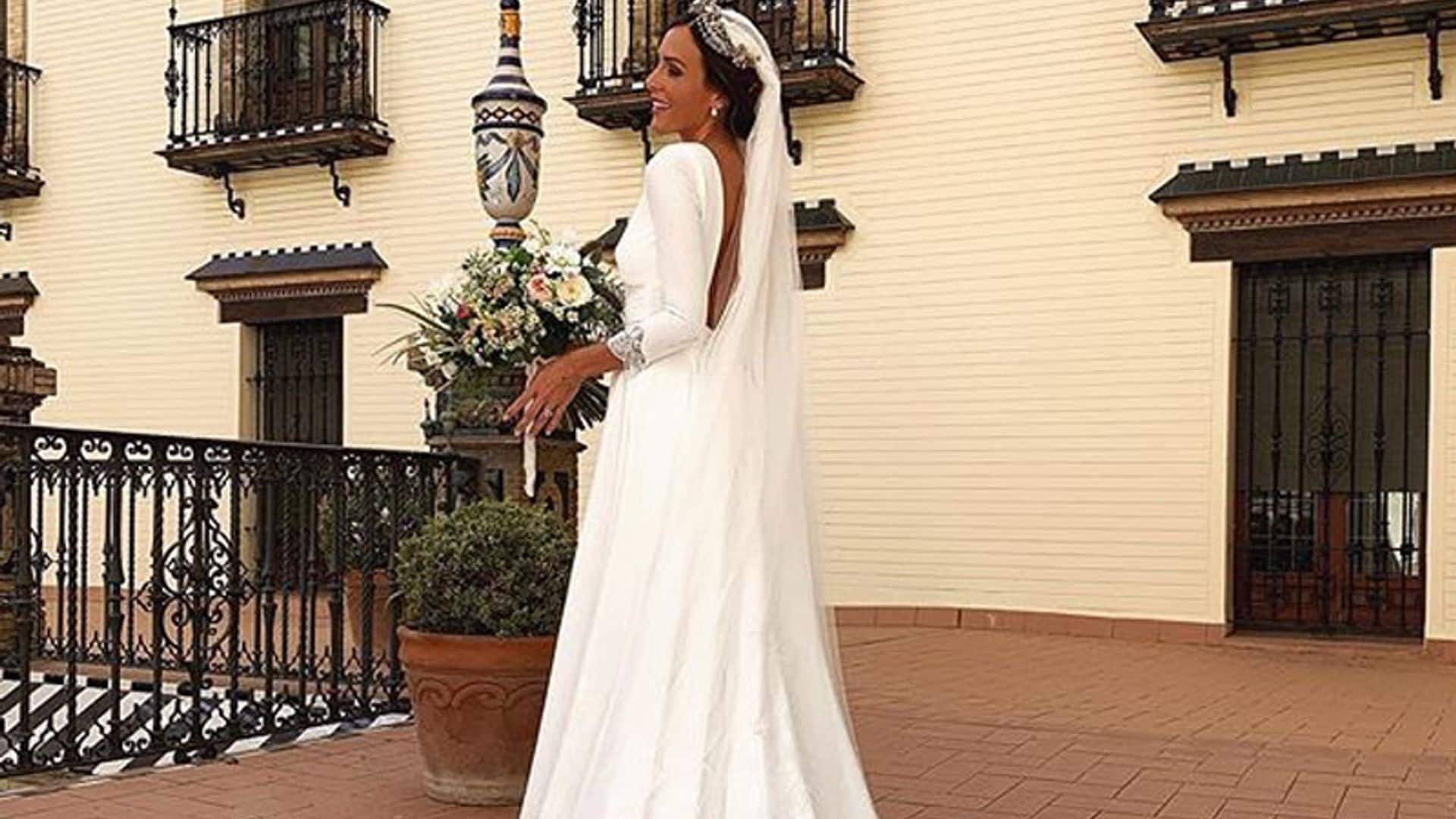 Rocío Osorno, una sofisticada novia que ha diseñado su propio vestido