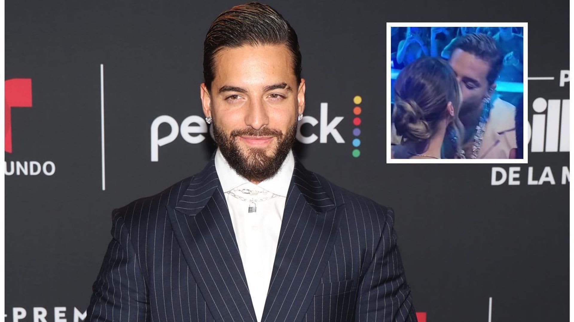 Maluma y el apasionado beso a su novia, Susana Gómez, en los Billboard Latin Music Awards