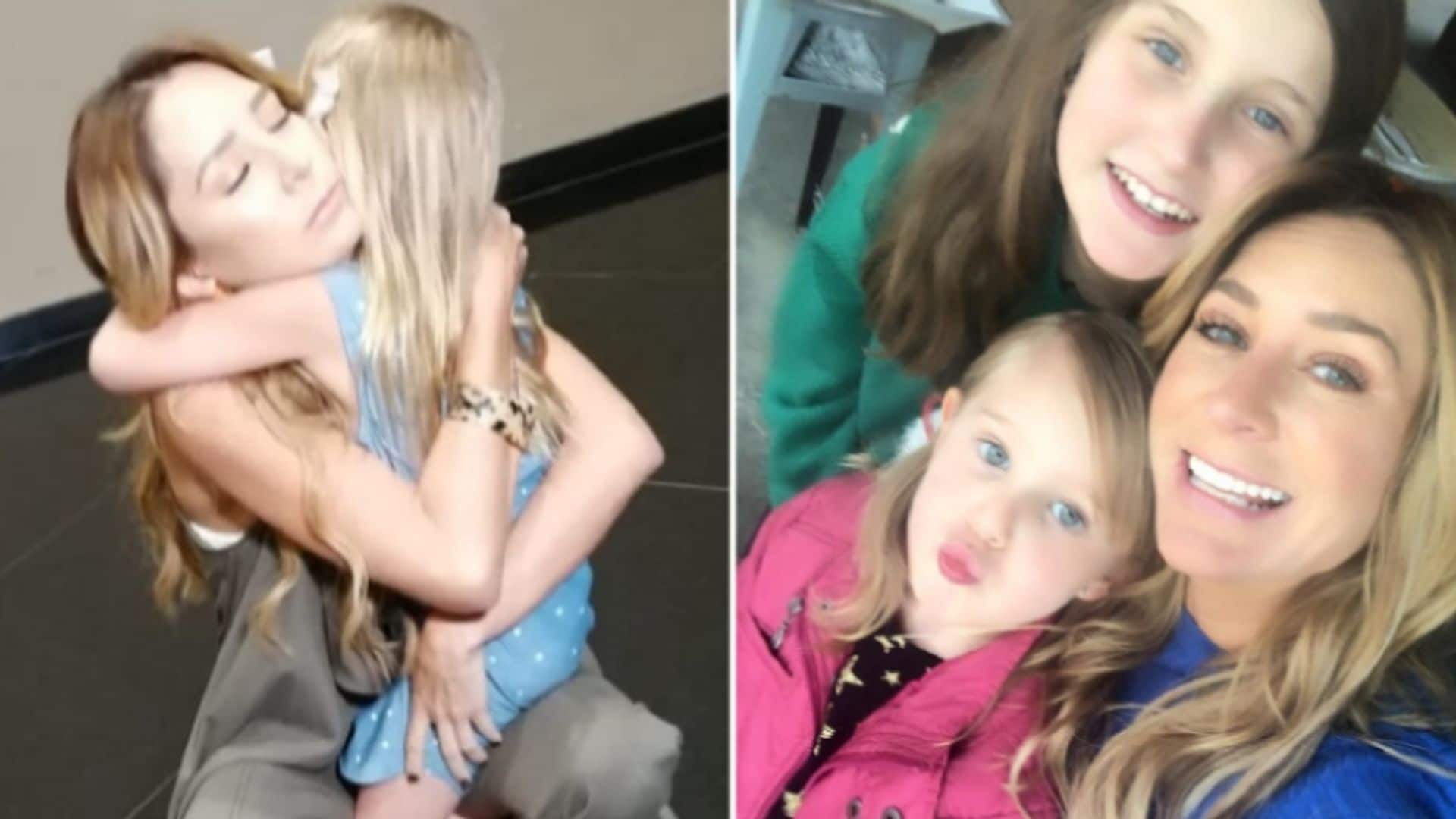 El tierno reencuentro de Geraldine Bazán con sus hijas tras sus vacaciones por Europa