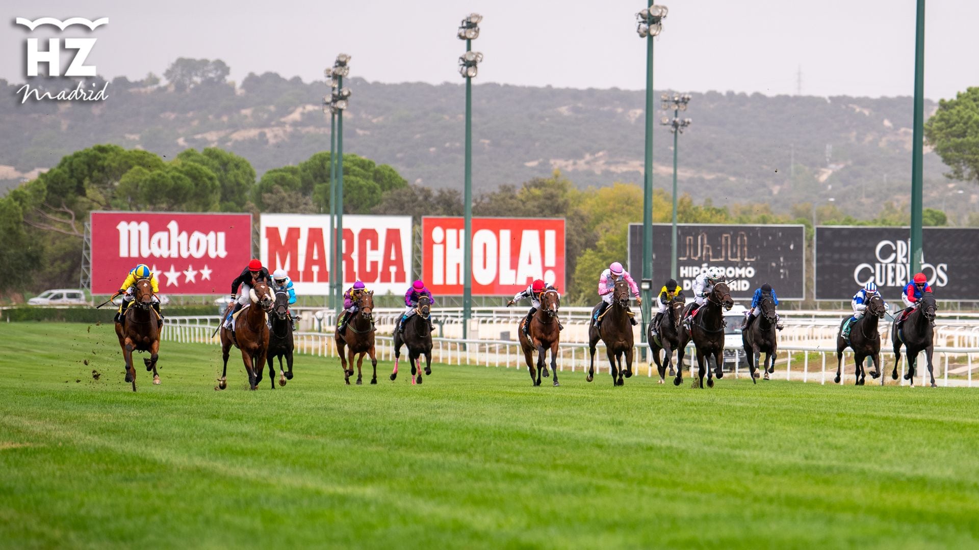 Carrera de caballos en el Hipódromo de la Zarzuela en Madrid CARTEL ¡HOLA!