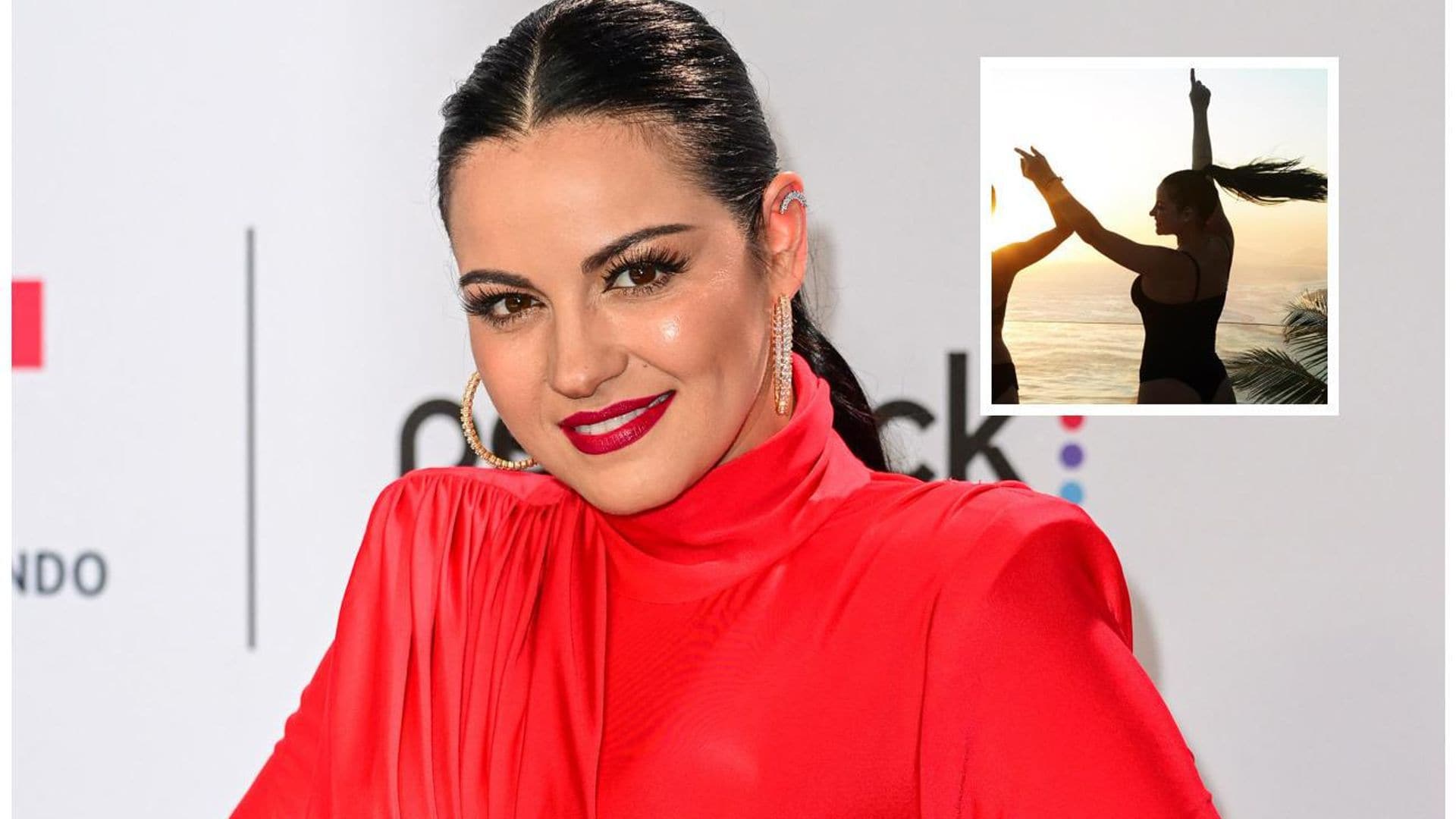 A unos meses de haber debutado como mamá, Maite Perroni impacta en traje de baño