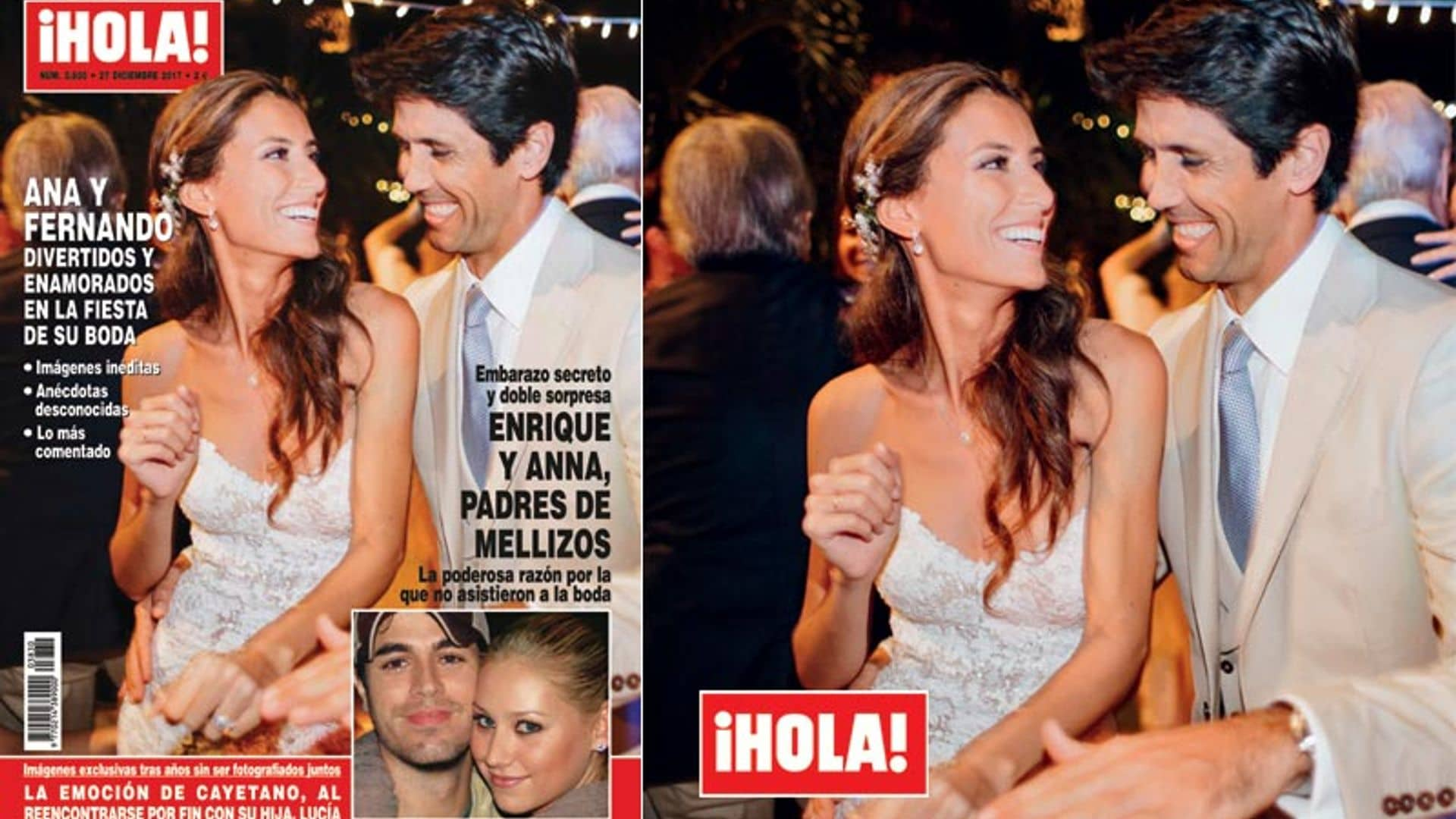 En ¡HOLA!, Ana Boyer y Fernando Verdasco, divertidos y enamorados en la fiesta de su boda