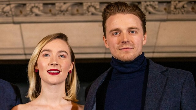 Saoirse Ronan y Jack Lowden en el estreno de María, reina de Escocia, enero de 2019