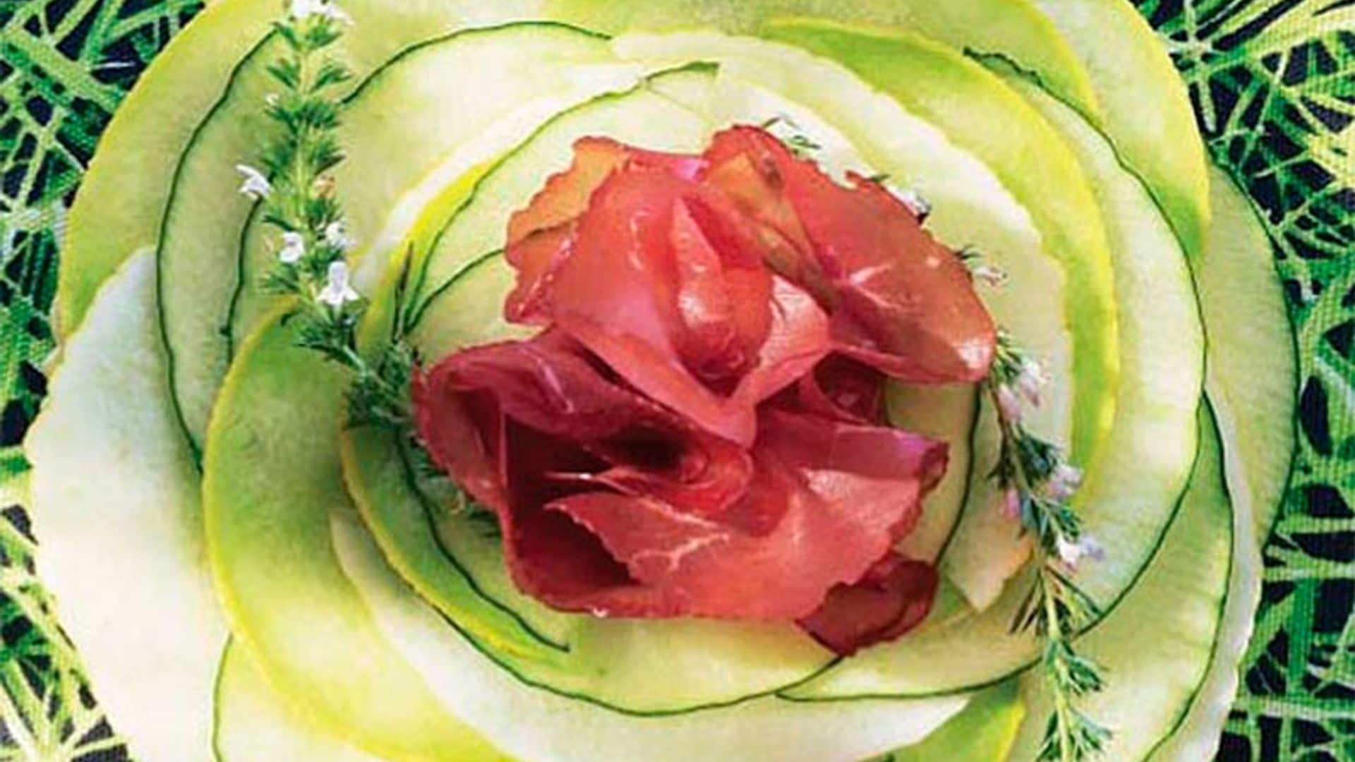 'Carpaccio' de melón con cecina