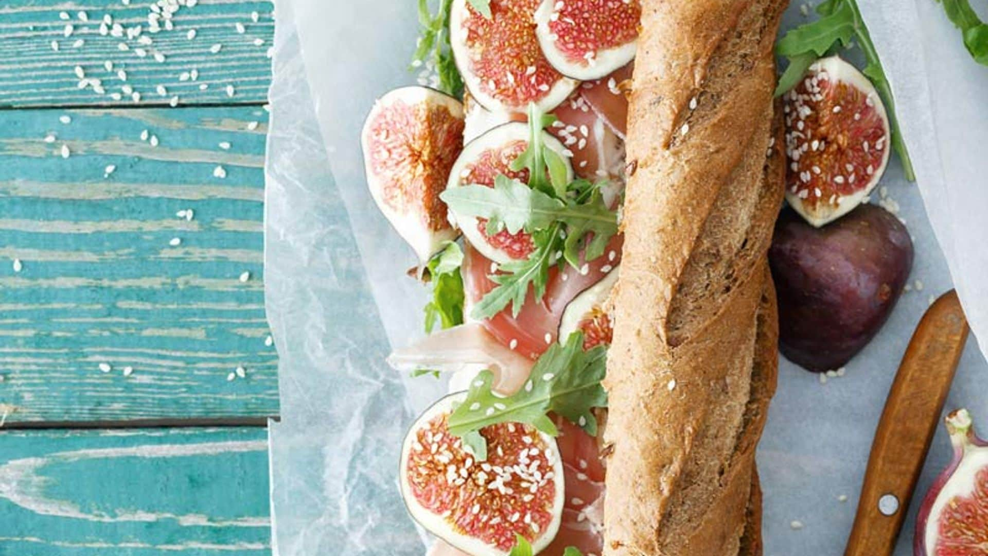 'Baguette' de brevas y queso mascarpone