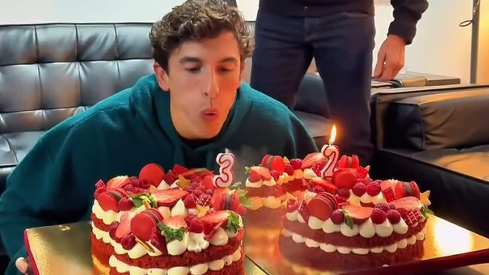 Marc Márquez, sorprendido en El Hormiguero con una tarta de su hermano y felicitaciones de grandes del deporte