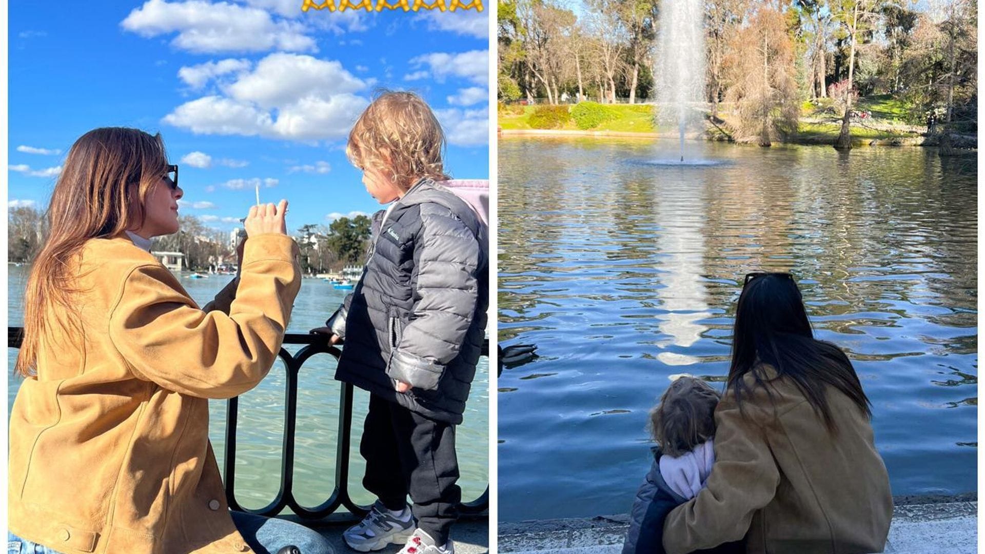 Valentina Ferrer redescubre Madrid de la mano de su pequeño hijo Río